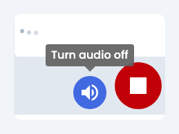 The speaker button when audio is on