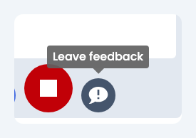 The Leave feedback button