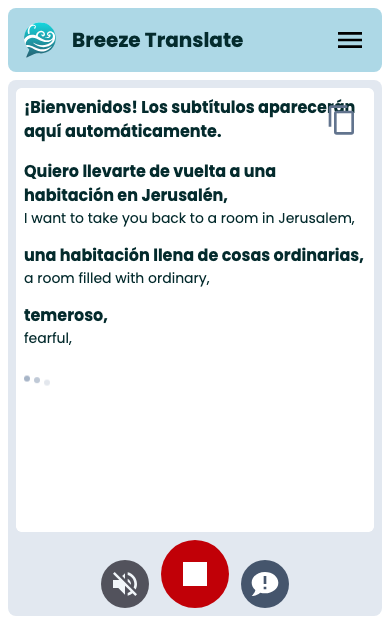 Listener app in light mode