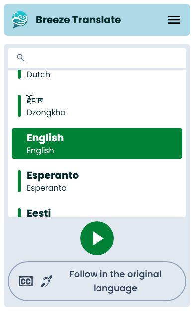 The Need translation into another language? picker